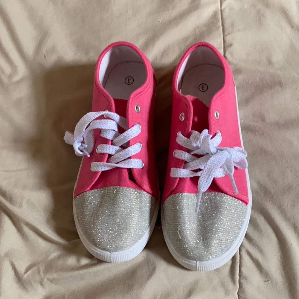 Glitter Pink Girls Sneakers